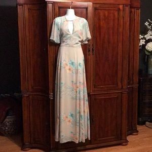 Long Floral Chiffon Dress